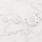 赤面ピンクガーデンフラワーズリースブライダルシャワー コンフェッティ (正面)