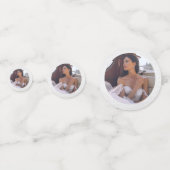 赤面ピンクガーデンフラワーズリースブライダルシャワー コンフェッティ (裏面)