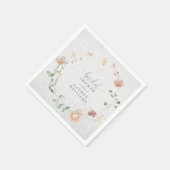 赤面ピンクガーデンフラワーズリースブライダルシャワー スタンダードカクテルナプキン (角)