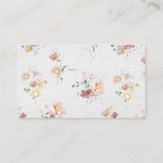 赤面ピンクガーデン花お持ち帰りレシピ エンクロージャーカード (裏面)