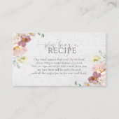 赤面ピンクガーデン花お持ち帰りレシピ エンクロージャーカード (正面)