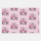 赤面ピンクガーリークリスマス ラッピングペーパーシート (正面2)