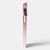 赤面ピンクガーリーグリッタースパークルモノグラム Case-Mate iPhoneケース (裏面 / 右)