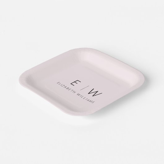 赤面ピンクガーリーミエレガントミラモダンリスト ペーパープレート (傾斜あり)