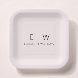 赤面ピンクガーリーミエレガントミラモダンリスト ペーパープレート