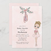 赤面ピンクガールバレエリサイタル 招待状 (正面/裏面)