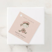 赤面ピンクガール小さなセーラーベビー航海のシャワー フェイバータグ (インサイチュ)