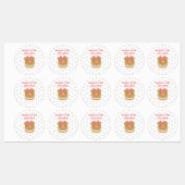 赤面ピンクガール投票ベビーベットパーティーステッカー ラベル (シート)