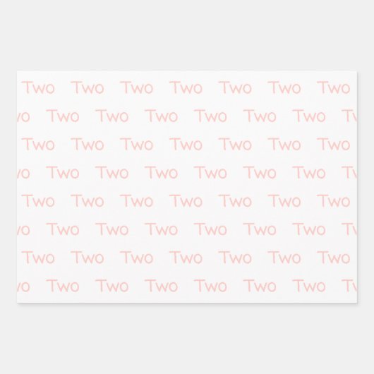 赤面ピンクガール第2誕生日 ラッピングペーパーシート (正面)