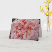 赤面ピンクキャベツバラバラパステルフラワー カード (黄色い花)