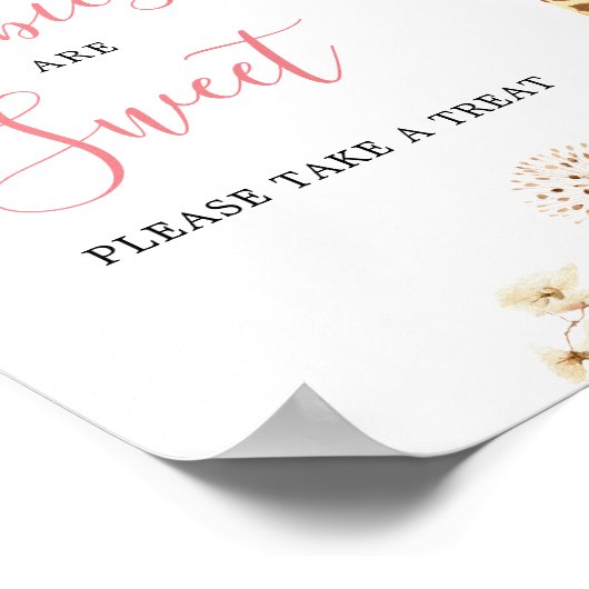 赤面ピンクキリン赤ちゃんシャワーベビーは甘い ポスター (角)