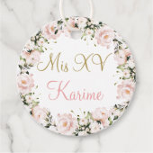 赤面ピンクキンセアニェラお願いギフト フェイバータグ (正面)