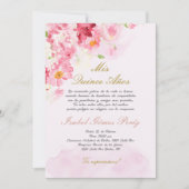 赤面ピンクキンセアニェラへの招待スペインの 招待状 (正面)