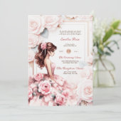 赤面ピンクキンセアニェラセレモニー披露宴 招待状 (スタンド正面)