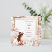 赤面ピンクキンセアニェラセレモニー披露宴 招待状 (スタンド正面)