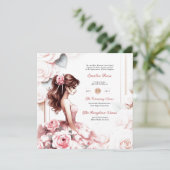 赤面ピンクキンセアニェラセレモニー披露宴 招待状 (スタンド正面)