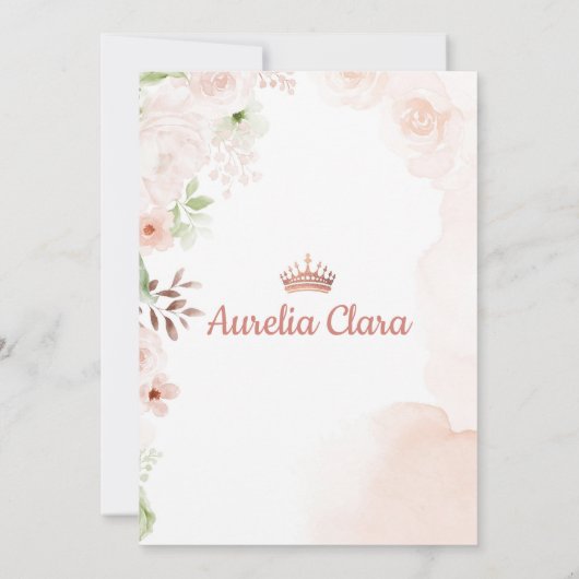 赤面ピンクキンセアニェラ招待状 招待状 (裏面)