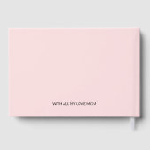 赤面ピンクキープサキスクリプトベビーブックfor Mother ゲストブック (裏面)