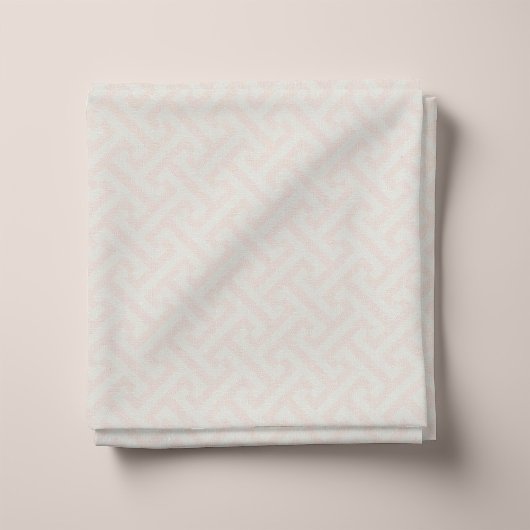 赤面ピンクギリシャ鍵パターン ファブリック