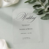 赤面ピンククラシックの書道エレガントな結婚式 招待状