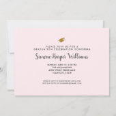 赤面ピンククラス20XX卒業フォトコラージュ 招待状 (裏面)