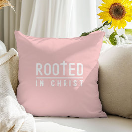 赤面ピンククリスチャン引用文装飾用クッション クッション