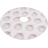 赤面ピンククリスマスオーナメントコーヒーマグ ブラッシュドポリエステルツリースカート (アングル)