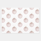 赤面ピンククリスマスオーナメントコーヒーマグ ラッピングペーパーシート (正面3)