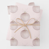 赤面ピンククリスマスオーナメントコーヒーマグ ラッピングペーパーシート (インサイチュ)