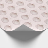 赤面ピンククリスマスオーナメントコーヒーマグ ラッピングペーパー (角)