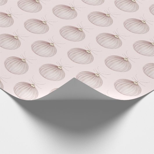 赤面ピンククリスマスオーナメントコーヒーマグ ラッピングペーパー (角)