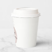 赤面ピンククリスマスオーナメントコーヒーマグ 紙コップ (左)