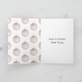 赤面ピンククリスマスオーナメント カード (内部)