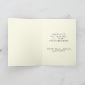 赤面ピンククリスマスホリデーカード シーズンカード (内部)