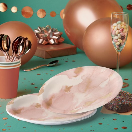 赤面ピンククリームホワイト金ゴールド牛革 ペーパープレート (複数)