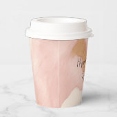 赤面ピンククリームホワイト金ゴールド牛革 紙コップ (右)