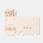 赤面ピンククリーム花模様名日付 フェイバーボックス (折り畳みなし)