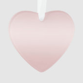 赤面ピンクググラデーションリッジーグリッタースパークルラブ       オーナメント (裏面)