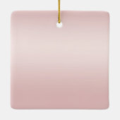 赤面ピンクググラデーションリッジーグリッタースパークルラブ       セラミックオーナメント (裏面)