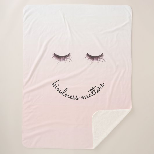 赤面ピンクグラデーションの親切が問題まつ毛 シェルパブランケット (正面)