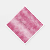 赤面ピンクグラデーションストライプ色 スタンダードランチョンナプキン (角)