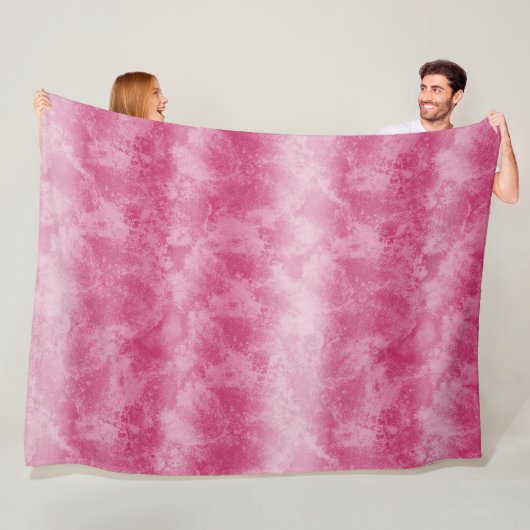 赤面ピンクグラデーションストライプ色 フリースブランケット (インサイチュ)