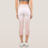 赤面ピンクグラデーションハイウェストのキャプリス カプリレギンス (裏面)