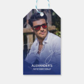 赤面ピンクグラデーション写真誕生日ありがとうございました ギフトタグ (裏面)