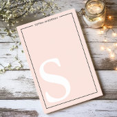 赤面ピンクグラフィックモノグラムパーソナライズされた名 ポストイット