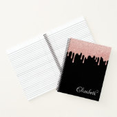 赤面ピンクグラムグリッタードリップス ノートブック (内部)