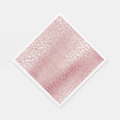 赤面ピンクグラムグリッターヒョウ スタンダードランチョンナプキン (角)