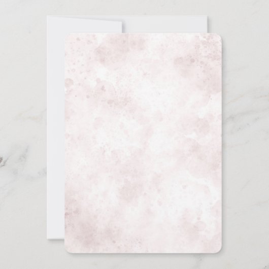 赤面ピンクグラムジオメトリックボタニカルスイート16パーティー 招待状 (裏面)