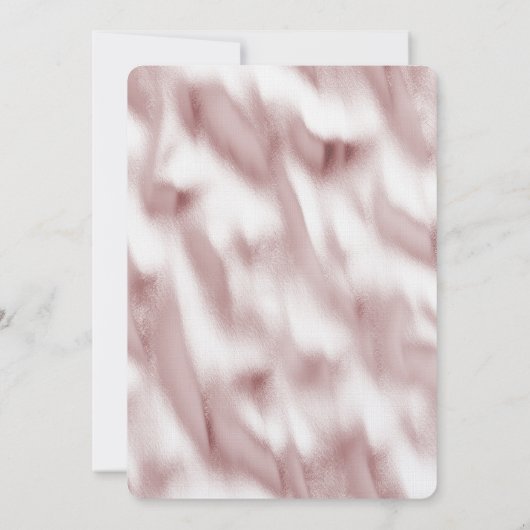 赤面ピンクグラムロマン結婚ティーズ 招待状 (裏面)