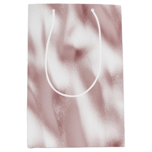 赤面ピンクグラム誕生日 ミディアムペーパーバッグ (正面)